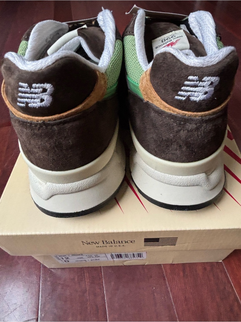 New balance men’s size 12 sneakers bnib green brown - Picture 7 of 12